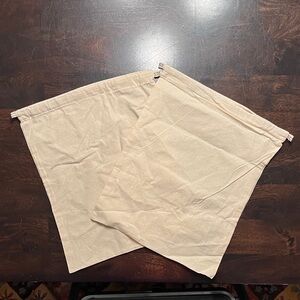 Set of 2 Tory Burch Drawstring Cotton Dust Bags, Approx 12” Wide x 14.5” Tall